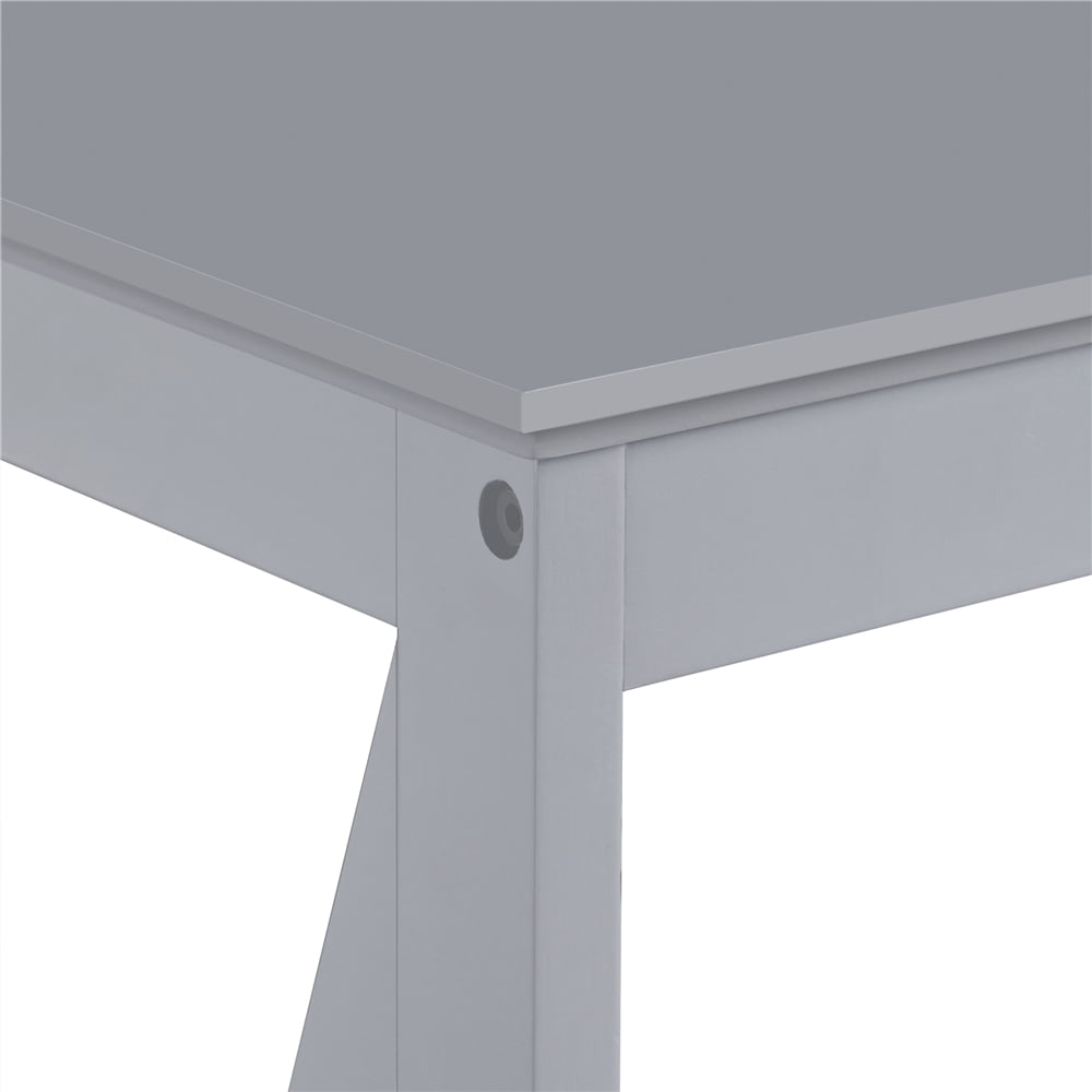 Yaheetech 2-Tier X-Design Console Table with Shelf for Living Room, Gray