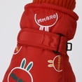 thumbnail image 4 of Fridja Snow Gloves for 5-12 Years Old Kids Ski Winter Gloves Rose Embroidery Windproof Children Warm Gloves for Toddler Girls Boys, 4 of 9
