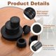 thumbnail image 3 of Uxcell 15 Pack Tapón de Agujero de Plástico, 1 3/8" (35mm) OD Tapa de Tubo Redonda que se Ajusta a Agujeros de 27-30.8mm para Patas de Muebles de Metal, Sillas, Mesas, Negro, 3 of 7