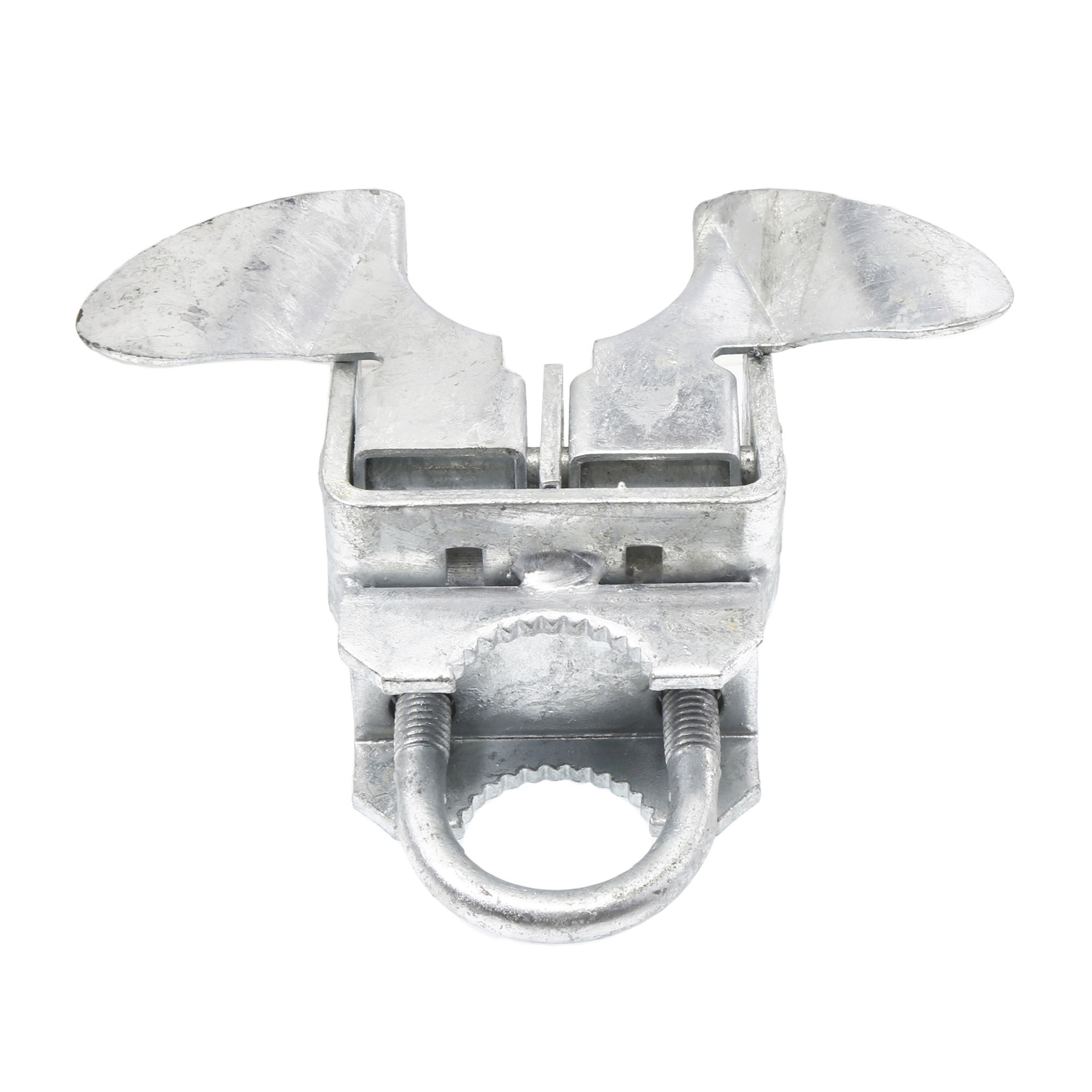 Plum Fittings Chain Link Fence Butterfly Gate Latch 1 3/8" x 1 7/8" OD | Fence Gate Latch | Galvanized Pressed Steel