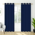 thumbnail image 5 of Nanqianyi Solid Color Blackout Curtains 84 Inches Long, Dark Blue Curtains 2 Panels Set, Thermal Insulated Grommet Drapes for Living Room Bedroom (W42 x L84 Inch, Dark Blue), 5 of 10
