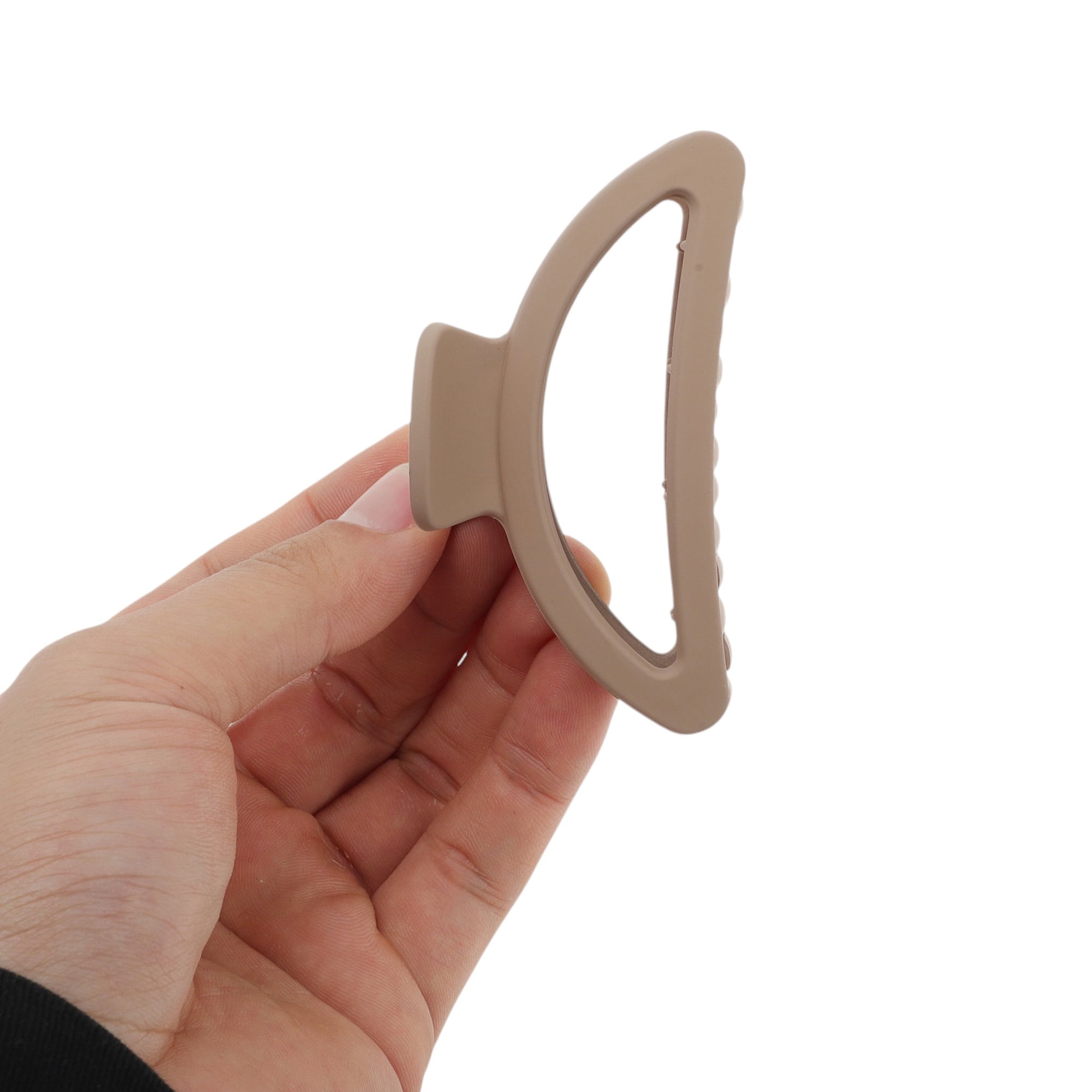 Unique Bargains Frosted Grace Hair Clips for Home Coffee Color 3 Pcs