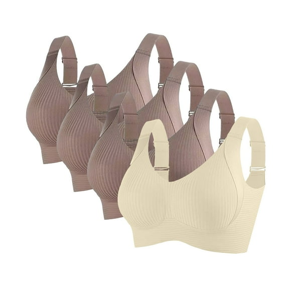 Bras for Women Thin Laceless Ring Comfortable Breathability Underwear Large Size Brater Buckle Female Bra Deep Vest Bralette Wireless Bra Bra