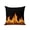 Orange, Black, Red, variant on Outdoor Pillows Waterproof, Abstract Yellow Flame Bedding Throw Pillows with Insert for Couch Sofa Bed, Flickering Fire Pattern Black 16x16 Inch Pillowcases Decorative Camping Patio Pillow Set of 2