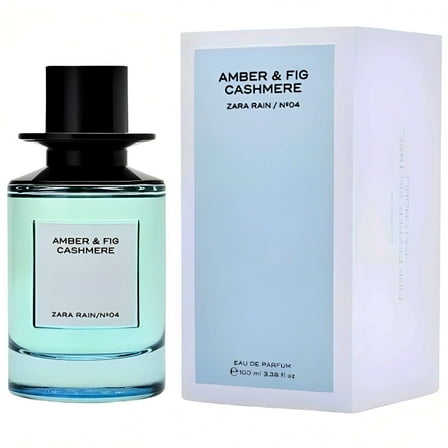 Zara Rain N°04 Amber and Fig Cashmere Perfume for Women Warm Woody Citrus and Amber Fragrance Created by Jo Malone Eau de Parfum 100 ML (3.4 FL. OZ.)
