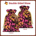 thumbnail image 3 of ZICANCN Christmas Gift Bags, Abstract Pink Animal Print Reusable Fabric Drawstring Storage Bags with Drawstring, Medium Size, 3 of 7