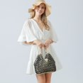 thumbnail image 4 of Bolsos de mano con cuentas de madera cruda para mujer, bolsos de playa de ciudad de diseñador de lujo, tendencia de moda 2024, bolso cruzado de hombro, 4 of 5