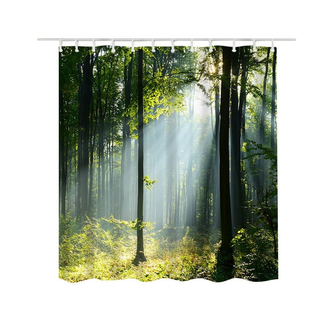 Rideaux de Douche Imprimés Rideau de Douche polyester Anti-Moisissure Salle de Bain et Anti-Moisissure Rideau de Séparation 150X180CM