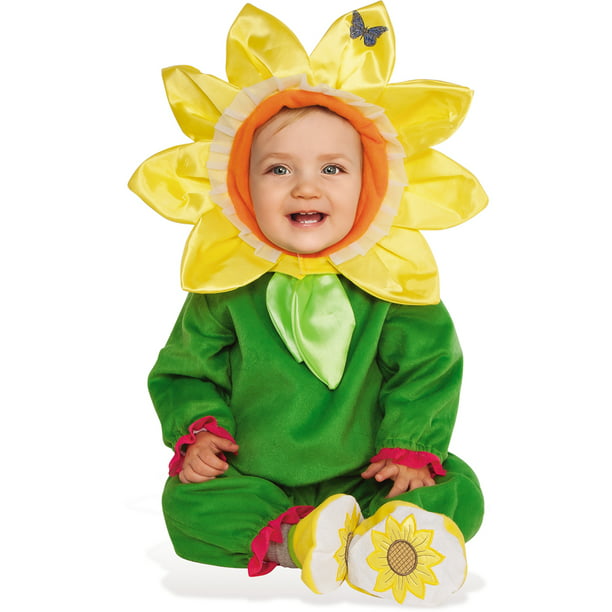 Sunflower Baby Infant Toddler Girls Yellow Flower Halloween Costume ...