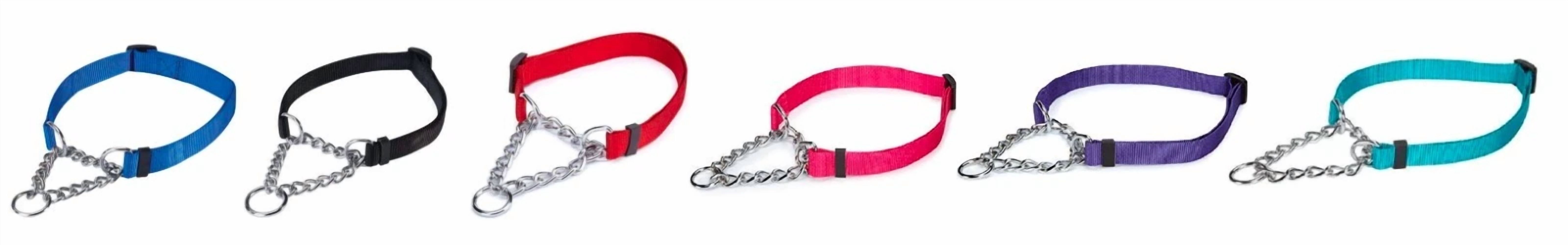 Bulk Dog Collars 50 Adjustable Chain Martingales Assorted Color Rescue Shelter (Medium - 16 to 24 Inch)
