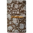 thumbnail image 3 of Indian Vintage Floral Kantha Quilt, Brown and White Cotton Bedspread with White Stitched Pattern, Kantha Gudri (King - 108" x 108"), 3 of 5