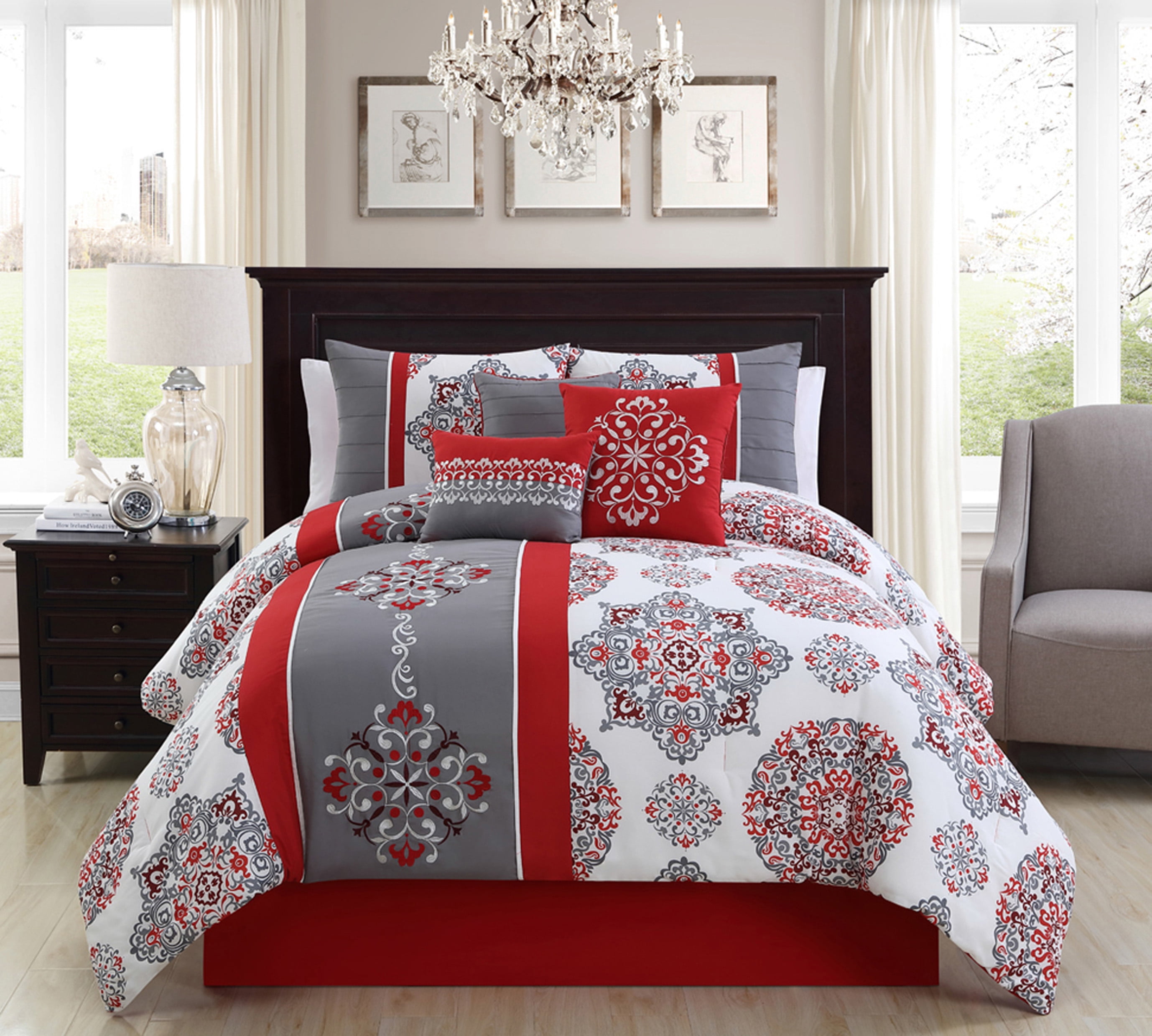 Precious Embroidery 7piece Comforter Set