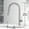 thumbnail image 3 of Vigo Vg02029s Greenwich 1.8 GPM 18" H Single Handle Single Hole Pull Down Kitchen Faucet -, 3 of 15