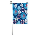 thumbnail image 1 of SIDONKU Blue Adorable Sailing Ships and Whales Pattern Red Adventure Ahoy Garden Flag Decorative Flag House Banner 28x40 inch, 1 of 2