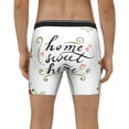 thumbnail image 4 of Xecao Home Sweet Home Floral Print Boxer Briefs for Men's Stretch Moisture-Wicking Underwear, Mid-Rise Classics breathable fabric, 4 of 7