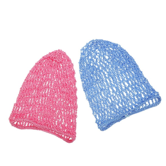 Supvox 2Pcs Breathable Crochet Hair Nets for Sleeping Mesh Hair Cover with Drooping Design