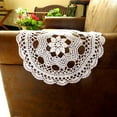 thumbnail image 7 of 11X19 Inch 100% Cotton Handmade Lace Crochet Oval Table mats Placemats Doily Doilies, 7 of 7
