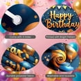 thumbnail image 4 of Gold Lettering Banner Blue & Gold Color Scheme Birthday Backdrop Gift Box Decor Balloon Accents Celebration Display for Adult Birthday Parties Home Celebrations Indoor Events, 4 of 5