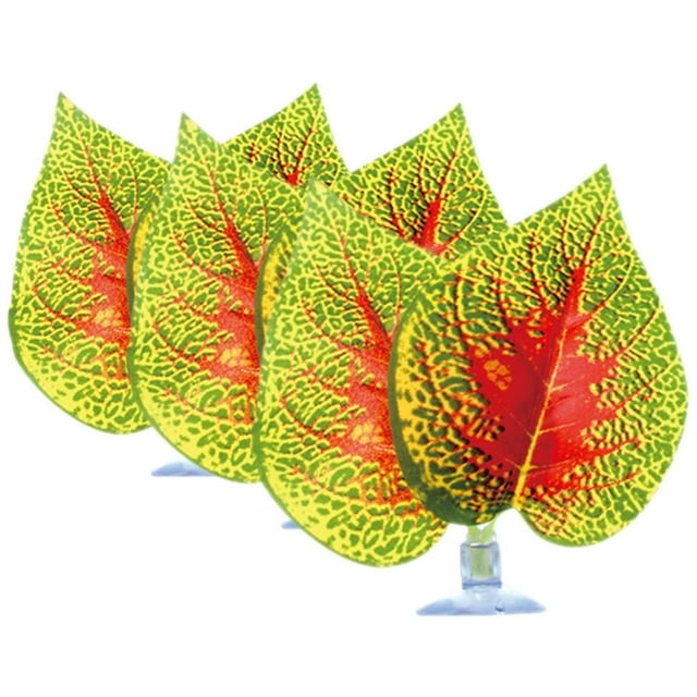 PTOOTP 3Pcs Replaceable Decorative Faux Plant Aquarium Accessories for Realistic Home Display