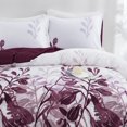 thumbnail image 1 of Pink Heart Duvet Cover Set Bedding Set 3PCS Microfiber Love & Stripe Pattern Reversible Quilt Cover Zipper with 2 Pillow Cases, 1 of 7