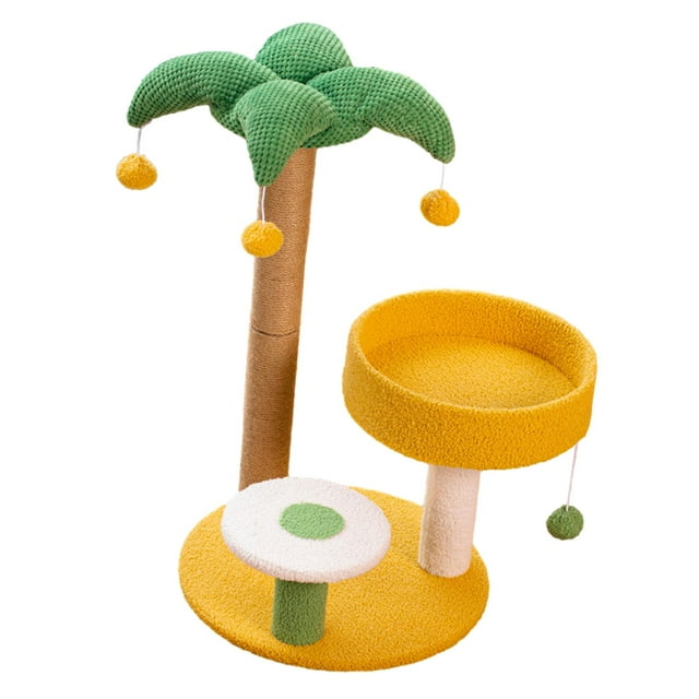 Rascador de Sisal para gatos, poste rascador para gatos, juguete interactivo, palmera de coco, para gatos, centro de actividades para