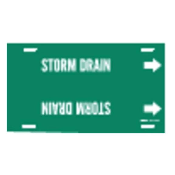 Brady Pipe Marker,Storm Drain,10 in H,24 in W 4132-G