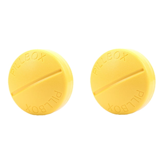 Oleegame 1PC Produce Storage 2PC Convenient Travel Box Four Compartments Medicines Box Dispenser Outdoor Medicines Sealed Storage Box Medicines Box Rack Storage Yellow