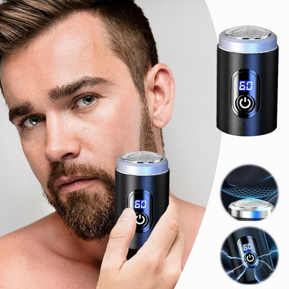 best beauty deals!USB Charging Multifunctional Digital Display Men's Mini Shaver Electric Shaver on Clearance