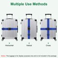 thumbnail image 4 of 4-Sets Luggage Straps TSA Approved, Luggage Straps Suitcase Tags Set Adjustable Suitcase Belt [Dark Blue], 4 of 7