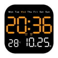 thumbnail image 1 of Reloj de pared LED Cateissary naranja electrónico decoración del hogar, 1 of 6