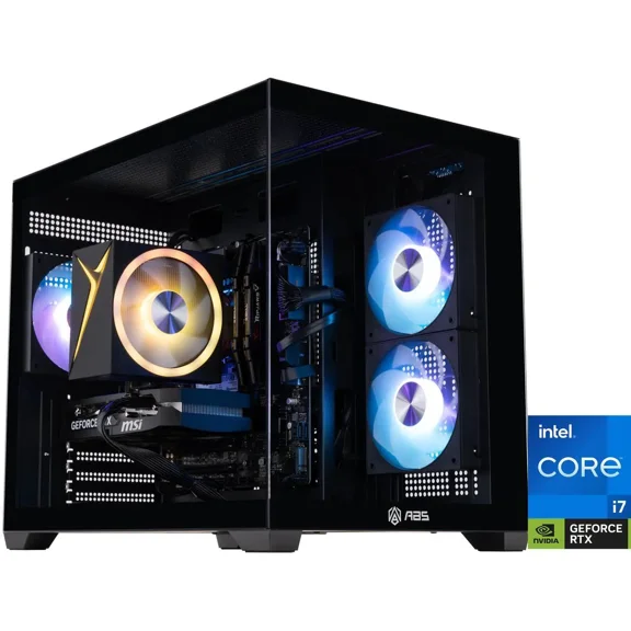 ABS Flux II Aqua Gaming PC - Windows 11 - Intel Core i7-14700F - Nvidia GeForce RTX 5060 8GB - DLSS 4 - 32GB DDR4 3200 - 1TB M.2 SSD