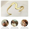 thumbnail image 6 of DESIGNICE 2Pcs Gold Bangles for Women Adjustable Gold Bangle Bracelets Electroplating Process Gold Arm Cuff for Women Sister Gifts Colormixing2, 6 of 7