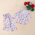 thumbnail image 2 of Fesfesfes Summer Long Sleeve Pajamas Set Cool Homewear PJS Big Boys Outfit Home Clothes, 2 of 6