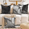 thumbnail image 2 of Black Grey and Gold Marble Throw Pillow Covers 20x20 Set of 4,Abstract Modern Pillow Cases for Bedroom Sofa Couch, 2 of 6