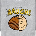 thumbnail image 3 of Peanuts - C Brown Half Football Head - Men's Crew Neck Fleece Pullover, 3 of 6