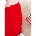 thumbnail image 5 of Bagilaanoe Baby Girls Independence Day Outfits 0-18M 4th of July Romper Dress Infant Star Fly Sleeve Bodysuits + Headband Clothes, 5 of 8