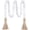 Wash White, variant on 39in Wood Bead Garland Farmhouse with Tassels,Versatile Prayer Beads Boho Chic Wall Hanging Home Decor