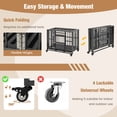 thumbnail image 6 of Yardi Yard Foldable Heavy-Duty Metal Dog Cage Chew-proof Dog Crate with Lockable Universal Wheels, 6 of 7