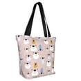 thumbnail image 3 of Kdxio Cute Hand Drawn Bear Women Reusable Grocery Bags Foldable Ripstop,Reusable Shopping Bags for Shopping,Gym,Gift, 3 of 8