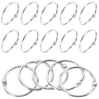 Silver Book Rings 1.5 Inch - 3 Rings Per Pack, Sold As A 6-Pack (18 Rings Total)