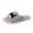 Gray, variant on Womens Cozy Plush Open Toe Slippers Embroidered Cat Design Non Skid Flat Sole Winter House Slippers