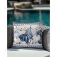thumbnail image 4 of Outdoor Pillows Waterproof, Blue Pumpkins Fall Bedding Throw Pillows with Insert for Couch Sofa Bed, Thanksgiving Autumn Eucalyptus Flowers 16x16 Inch Pillowcases Decorative Patio Pillow Set of 1, 4 of 8