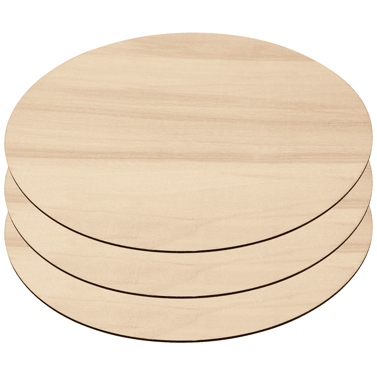 12-Inch Unfinished Wooden Rounds for Crafts, DIY Home Decor, 0.1