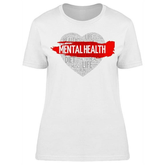Mental Health Heart T-Shirt Women -Image by Shutterstock, Female Small