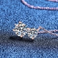 thumbnail image 4 of Leander's 925 sterling silver Gemini necklace features a 1.5-carat D-color lab-grown diamond. This necklace is luxurious yet stylish, perfectly complementing any outfit and perfect for everyday wear., 4 of 5