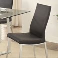 thumbnail image 2 of Benzara Miriam Contemporary Side Chair Black, Silver Powder Coating, Set Of 2, 2 of 2