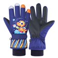 thumbnail image 1 of Guantes de invierno para niños, niñas, para jugar en la nieve, impermeables, cálidos, con forro polar grueso, para niños, estudiantes, ciclismo, guantes de esquí a prueba de frío, 1 of 6