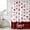 Red, variant on Valentines Day Shower Curtain, Waterproof Shower Curtains for Bathroom, Red Love Hearts Wooden Plaid Rustic Washable Fabric Bathtub Curtain Set Bath Decor with 12 Hooks Long 72"x84"