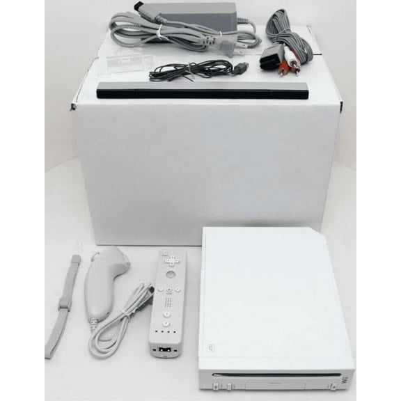 Restored Nintendo Wii System RVL-001 with GameCube Port, 5 GB, White