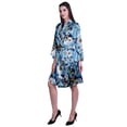 thumbnail image 4 of Moomaya Printed Womens Kimono Robes Short Satin Silk Bridal Robe Loungewear, 4 of 8